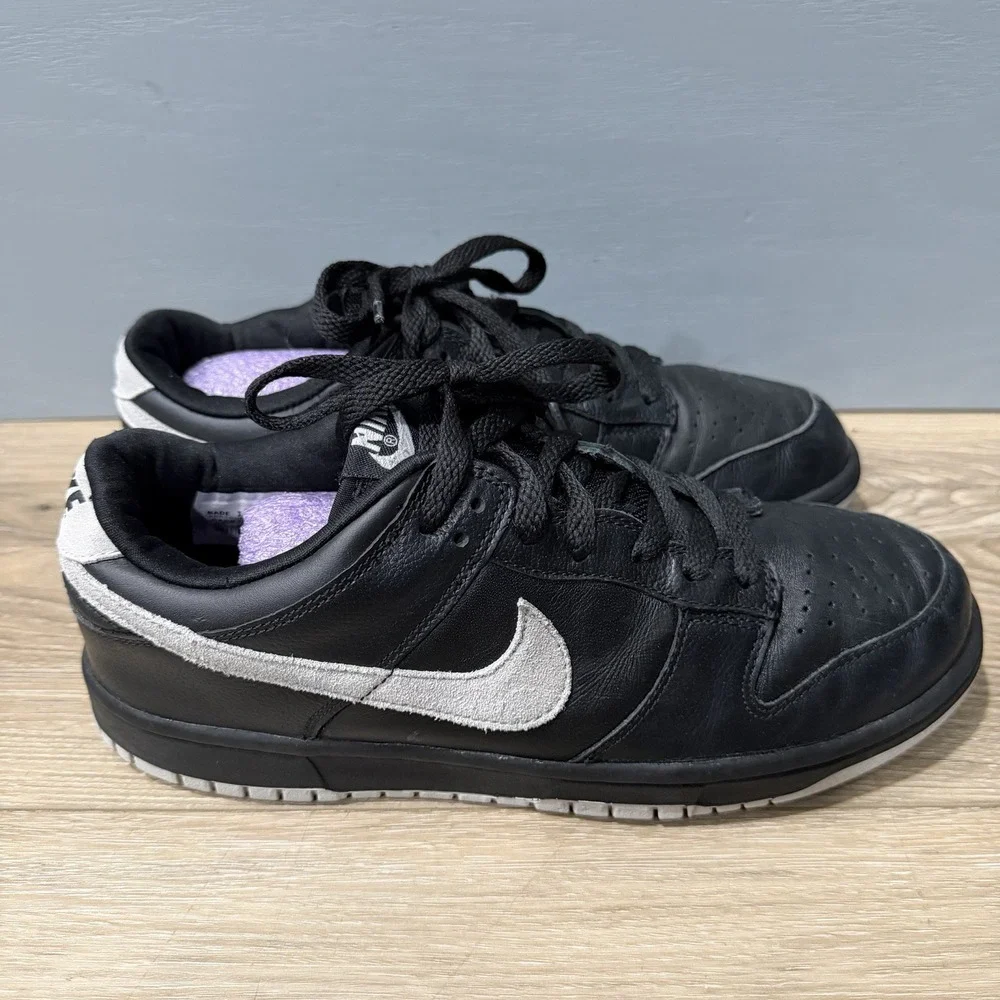 2005 Nike Dunk Low Black Neutral Grey Mens Size 8 Sneaker 309431-002